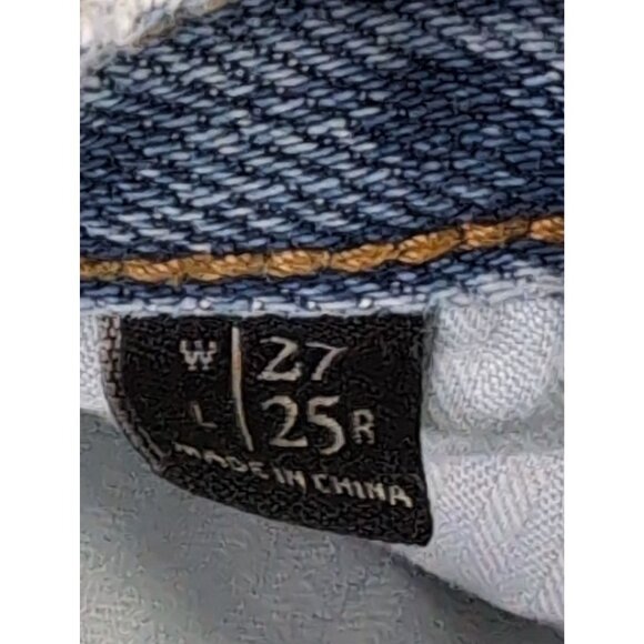 Abercrombie Fitch Jeans Womens 27 Boyfriend Straight Destroyed Grunge Button Fly - Picture 7 of 14